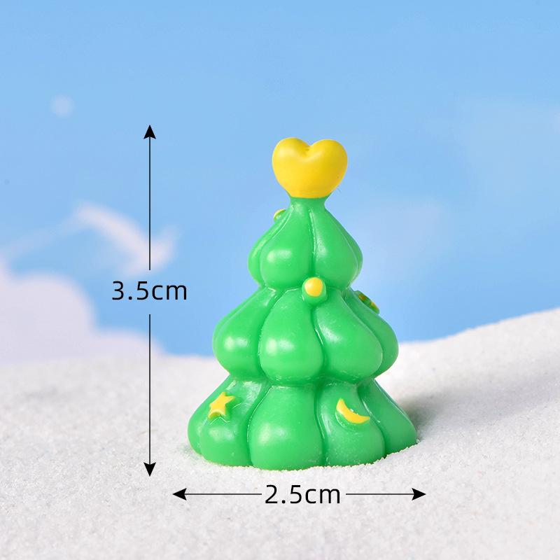 Mini Christmas Tree Couple Figurine Doll Garden Decor Ornament Kid Toy Miniature Landscape Christmas Decorations for Home