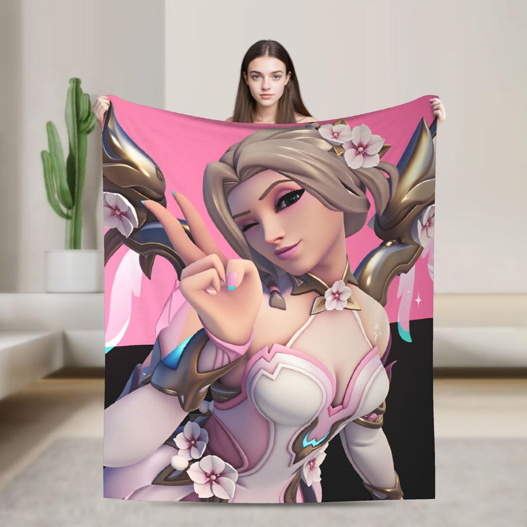 Плед Overwatch Кико Качественный Супер Теплый Плед-покрывало Зимний Декоративный Диван Кровать Эстетичное Покрывало