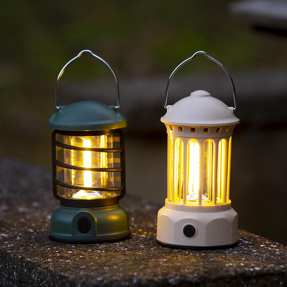 Outdoor Battery Comping Lantern Durable Waterproof Retro Lantern 3 Lighting Modes Hanging Lamp Outdoor Camping Hiking Hurricane Emergency Lights