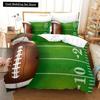 3D Американский футбол King Queen Пододеяльник Мяч Спортивный комплект постельного белья для детей подростков мальчиков любителей спорта 23 шт. полиэстер пододеяльник