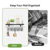 Wall Mounted Wooden Key Holder Floating Shelf Clothes Storage Rack Coat Hook  Home Decor