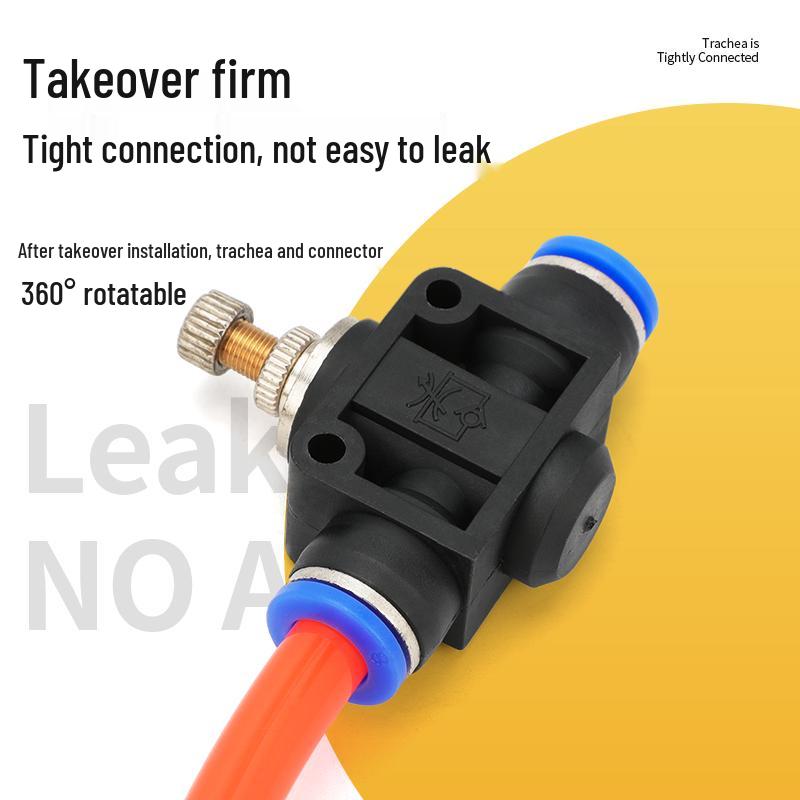 Pneumatic Quick Connector Throttle Valve, Speed Control & Flow Adjustment Valve SA4 6 8 10 12.