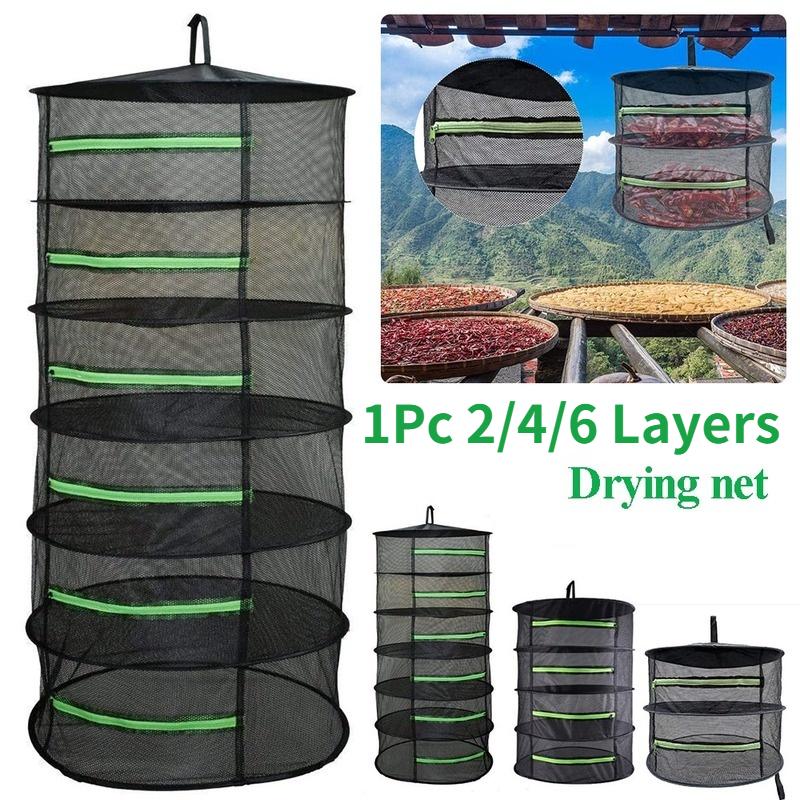 1 шт., 2/4/6 слоев, сетка для сушки трав, подвесная корзина, складная сушилка, сетка для сушки трав, сумка для сушки, сетка для цветов, бутонов, органайзер для растений