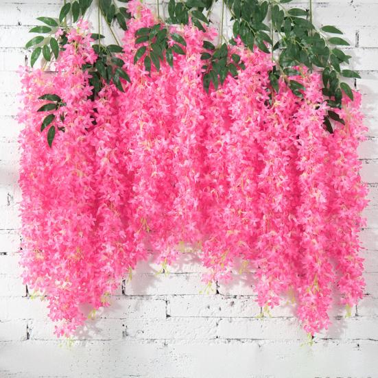 12 шт. Имитация цветочной гирлянды Реалистичные глицинии Легко чистить Многоразовые глицинии Свадебное украшение