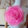 Fabric Artificial Rose Flower Patch 27CM Chest Flower Fashion Brooch