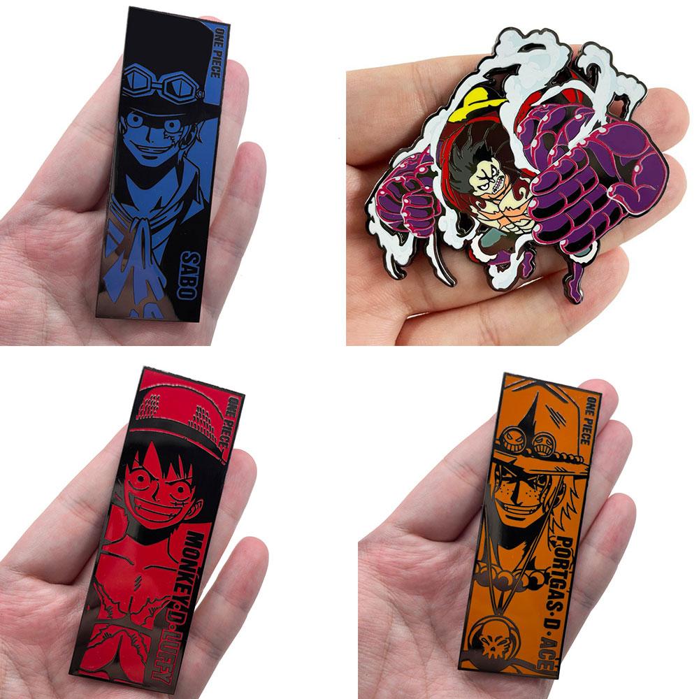 Эмалированный значок One Piece Аниме Манки Д. Луффи Значок на лацкан для рюкзака Эмалированный значок Мужские Женские Броши Крутые Значки для портфеля Декора