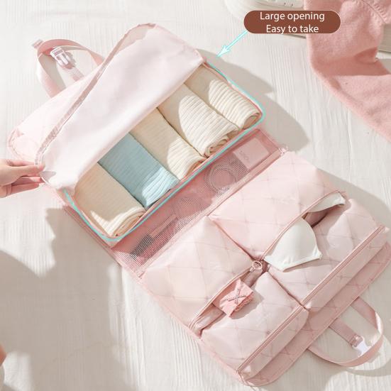 Travel Organizer Bag Large Capacity Foldable Storage Pouch with Multiple