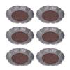 6PCS Drink Coasters Set Zinc Alloy Rattan Flower Shaped Heat Insulation Chinese Stylish Coaster Cup