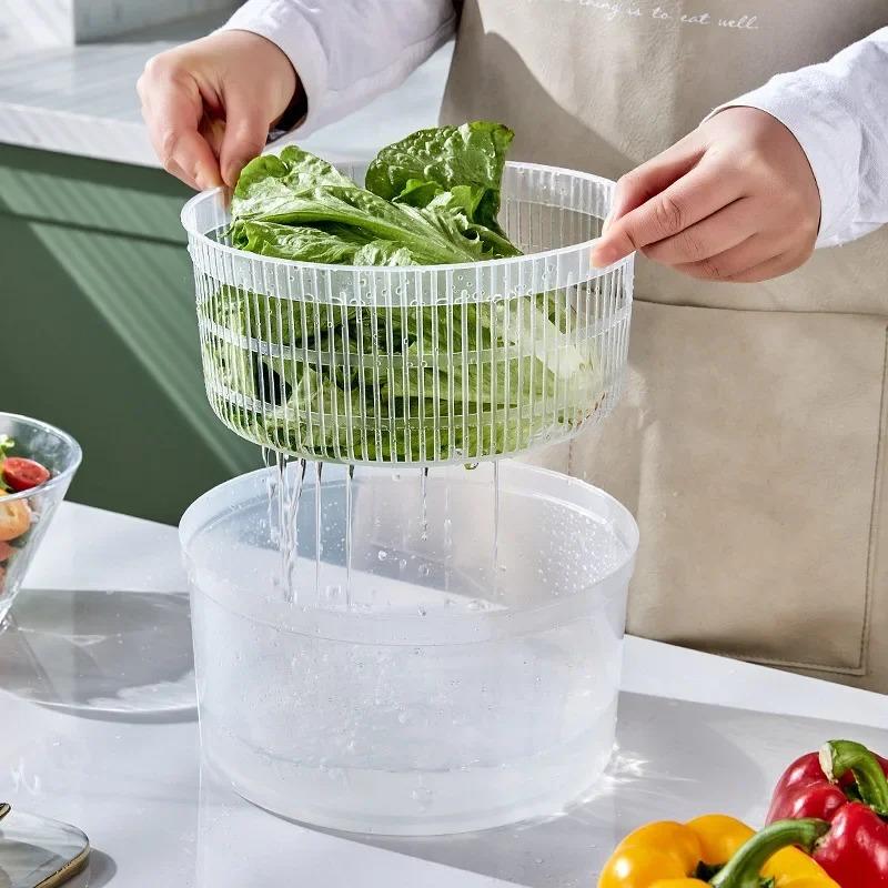 Vegetable Dehydrator Greens Washer Dryer Drainer Crisper Strainer Vegetables Salad Spinner Lettuce Leaf for Washing Drying Leafy