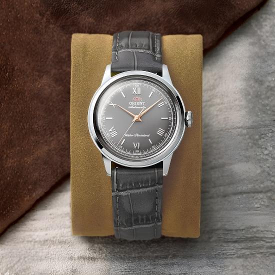 Автоматические часы Orient Bambino 38 Серые Мужские Ограниченная серия RN-BB0006N