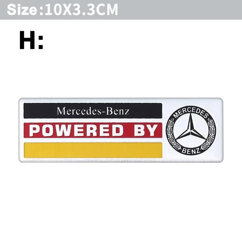 CRJ1 1PCS Car Aluminum Sticker Emblem Badge Decals Accessories CFXMBT-BECH23 For Mercedes Benz W204 W205 B/C/E/S Class GLC GLE CLA