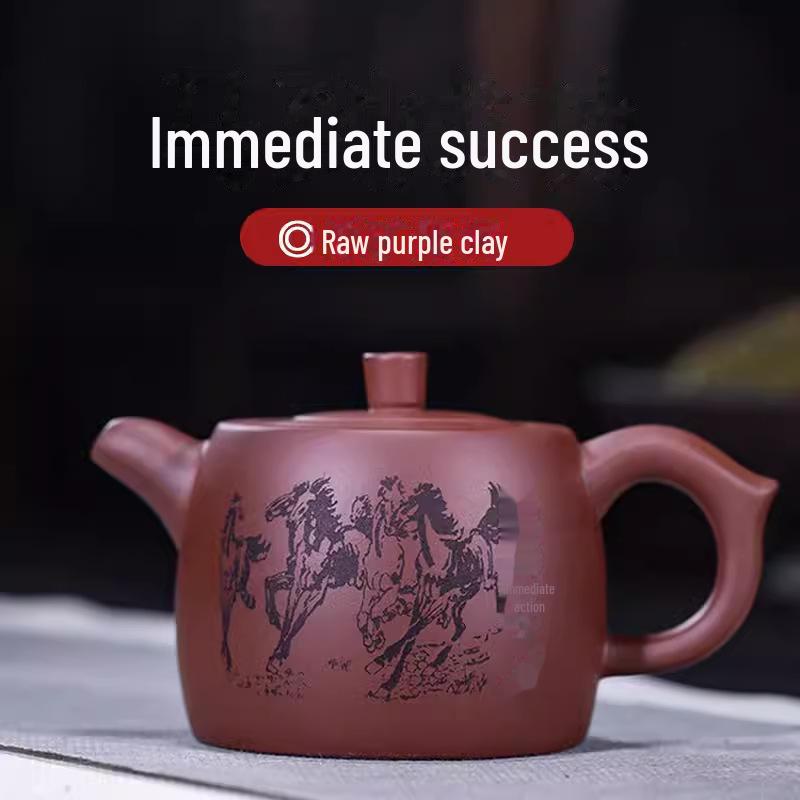 Набор чайников ручной работы из фиолетовой глины Исин – Чайный сервиз в стиле кунг-фу с различными формами чайников (Сертификат включен)