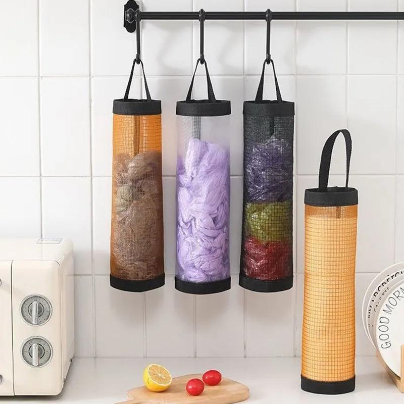 НОВЫЙ кухонный держатель для продуктовых сумок, настенный держатель для пластиковых пакетов, диспенсер для подвесного хранения, мусорный мешок, органайзер для мусора