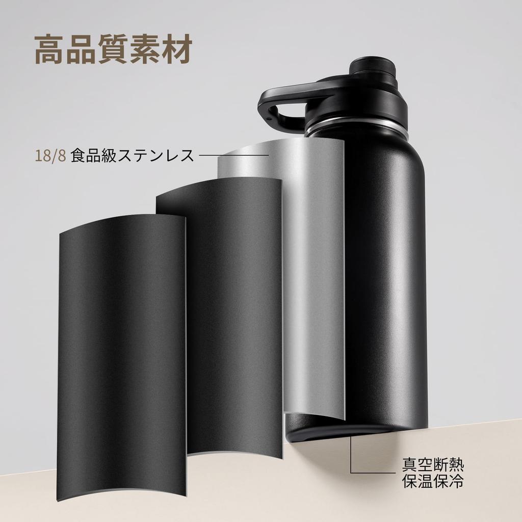 OneTigris 1 Liter Stainless Steel Water Bottle Set with Vacuum Keeps Hot or Includes 3 Replacement 2 and 1 Wide Easy To Military Suitable for Outdoor