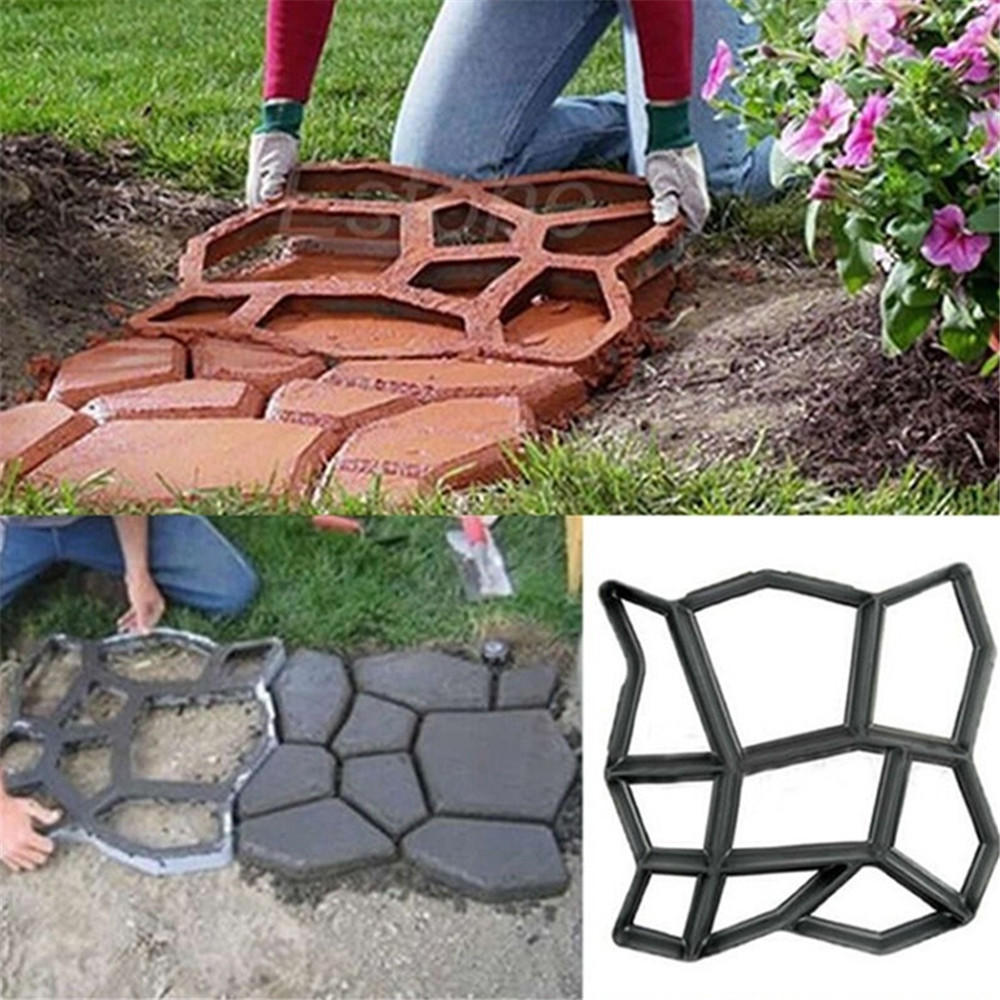 Форма для тротуарной плитки для садовой прогулки, DIY Ручная укладка цементного кирпича, бетонные формы, дорожка