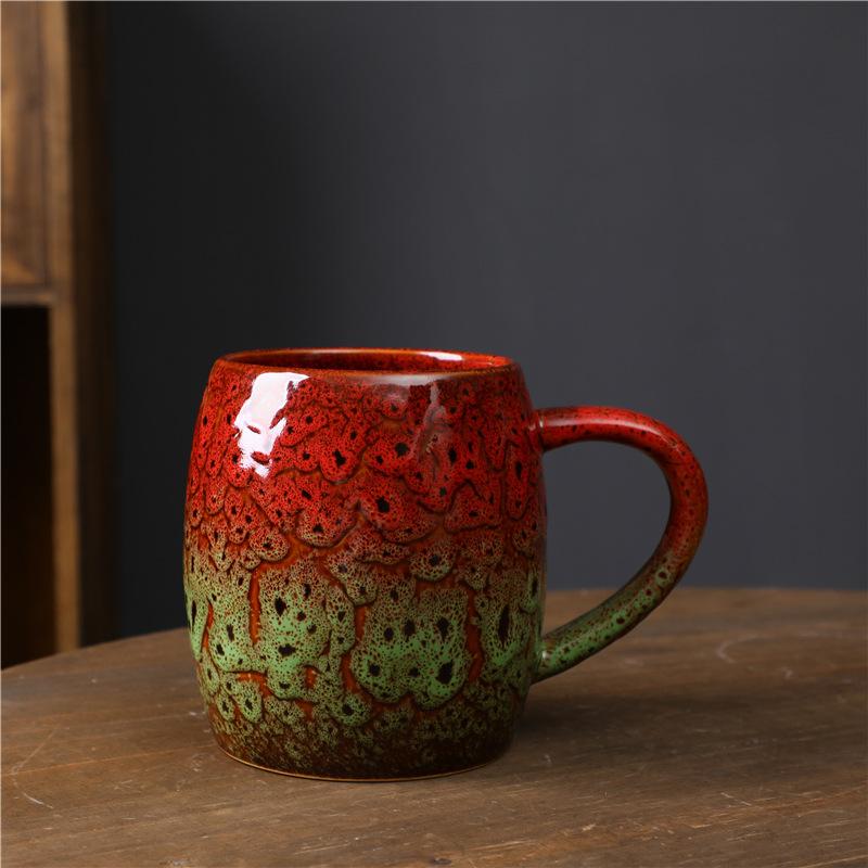 Kiln-Changed Ceramic Cup Large Capacity Cup Office Gift Water Cup Household Retro Coffee Cup