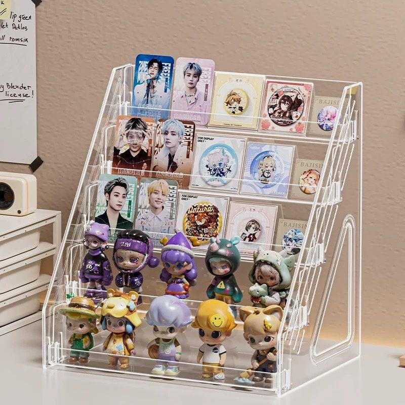 Acrylic Organizer Pen Holder Clear Marker Storage Desk Pencil Holder Organizer Makeup Brush Holder Divider Stationery Organizer