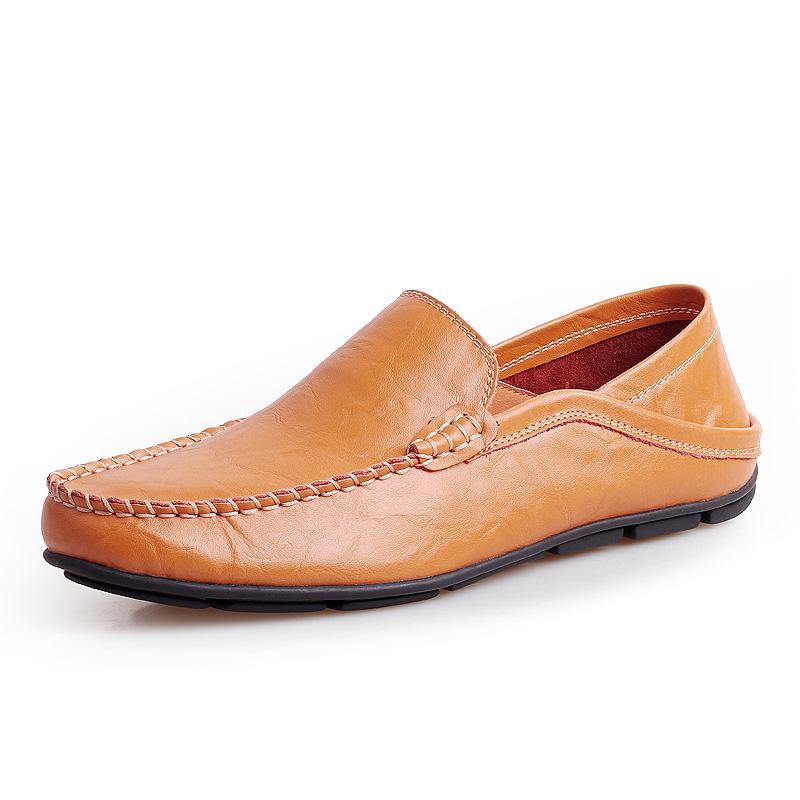 2024 Plus Size 46 47 Men Leather Casual Shoes Formal Mens Loafers Moccasins Italian Breathable Slip On Male Boat Shoes Driving Shoes