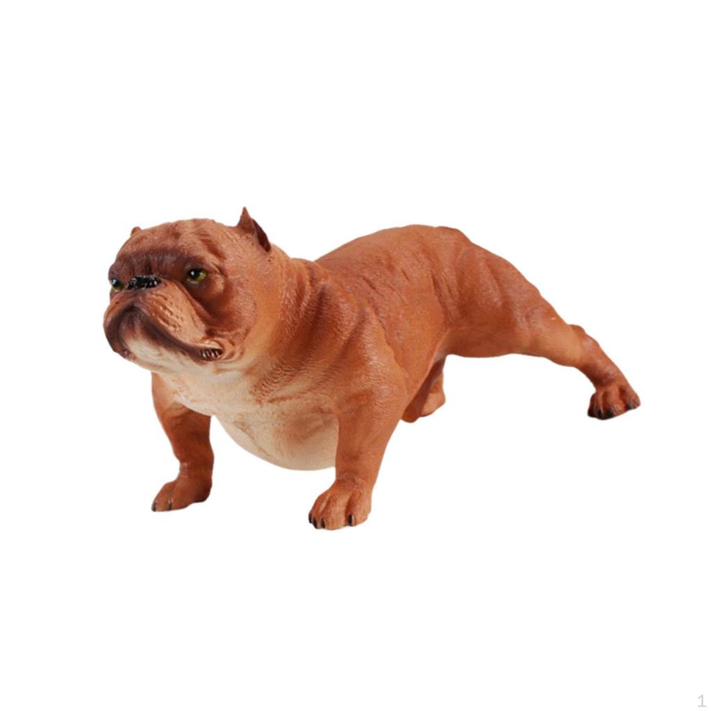 Dog Statue Figurine Lifelike Animal Collectible Desk Figure Puppy Sculpture Simulation Model