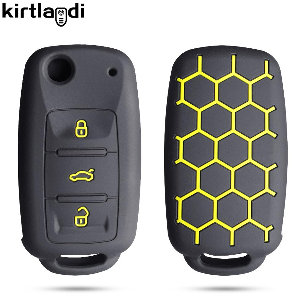 Силиконовый чехол для ключа, чехол для пульта дистанционного управления для Skoda Fabia Octavia A5 для VW Golf VI Polo Passat B5 3b Touran Caravelle Golf Plus Seat Ibiza