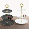 3 Layer Sweets Cake Stand Wedding Party Dessert Table Sweets Fruit Plate Retro Tray Plates Holder Plastic Tiered Dessert Tray