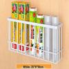 Punch-Free Wall-Mounted Kitchen Storage Rack: Multi-Functional Plastic Wrap Holder & Refrigerator Shelf