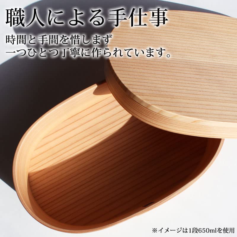 Miyoshi Lacquerware Honpo Магэваппа Бенто Большой Акита Натуральный Традиционный Вкусный Красивый Деревянный Стильный Ланч Большой Подходящий для и Идеальный для