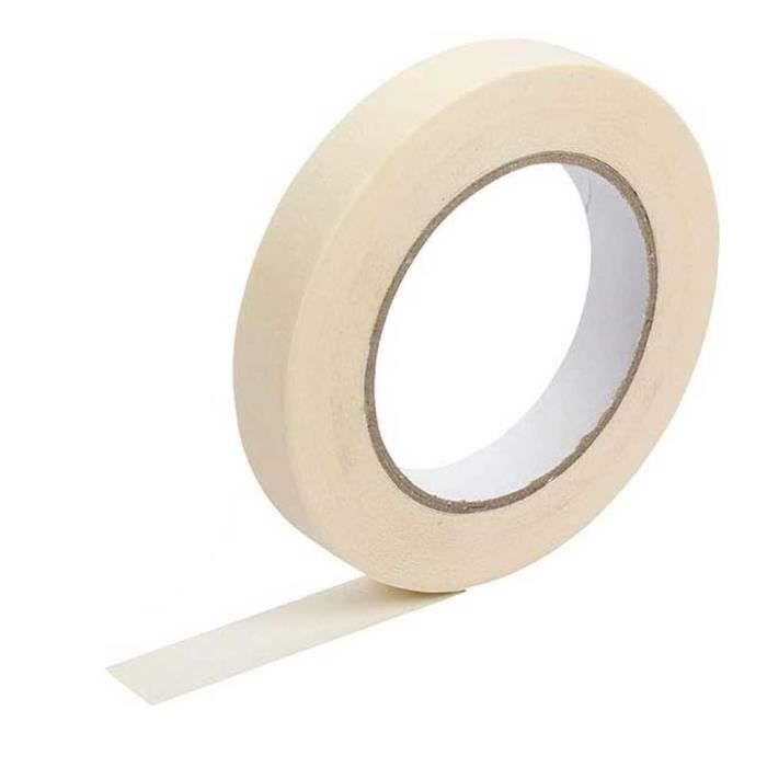 Adhesive Masking Tape – Protection for Painting Work DIY Superior Quality Finish All Surfaces - 19mm X 50m