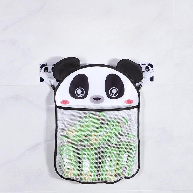 Baby Girl Cartoon Animal Shower Hanging Basket Cute Mesh Bag Bathroom Storage Organizer Holder for Kid Bath Water Toys Net Pouch