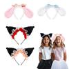 Cartoon Cats Plush Headband Soft And Comfortable Hair Accessories For Children Teens And Cartoon Loving Adults