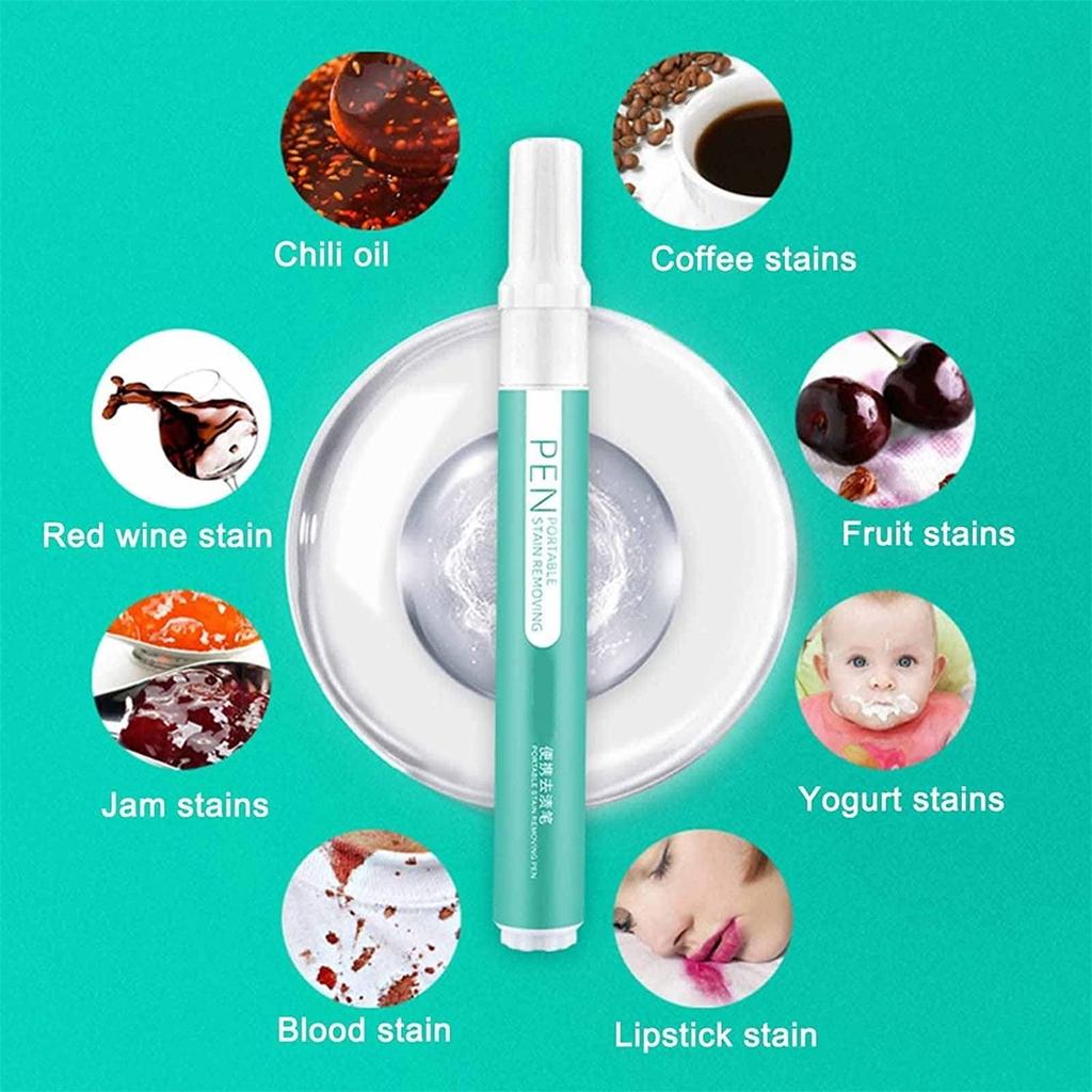 Bleach Pen For Clothing, Portable Bleach Pen For Clothing Stain Removal,Grease Stain Remover Wash Free Laundry Clean Pen Instantly Remove Stains 9ml