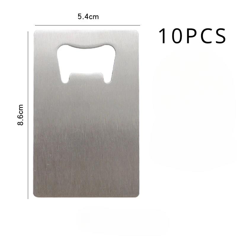10/20Pcs Stainless Steel Beer Bottle Opener for Wallet and Pocket Restaurant/Bar DIY Card Shape Mini Bottle Opener Wedding Gift 6