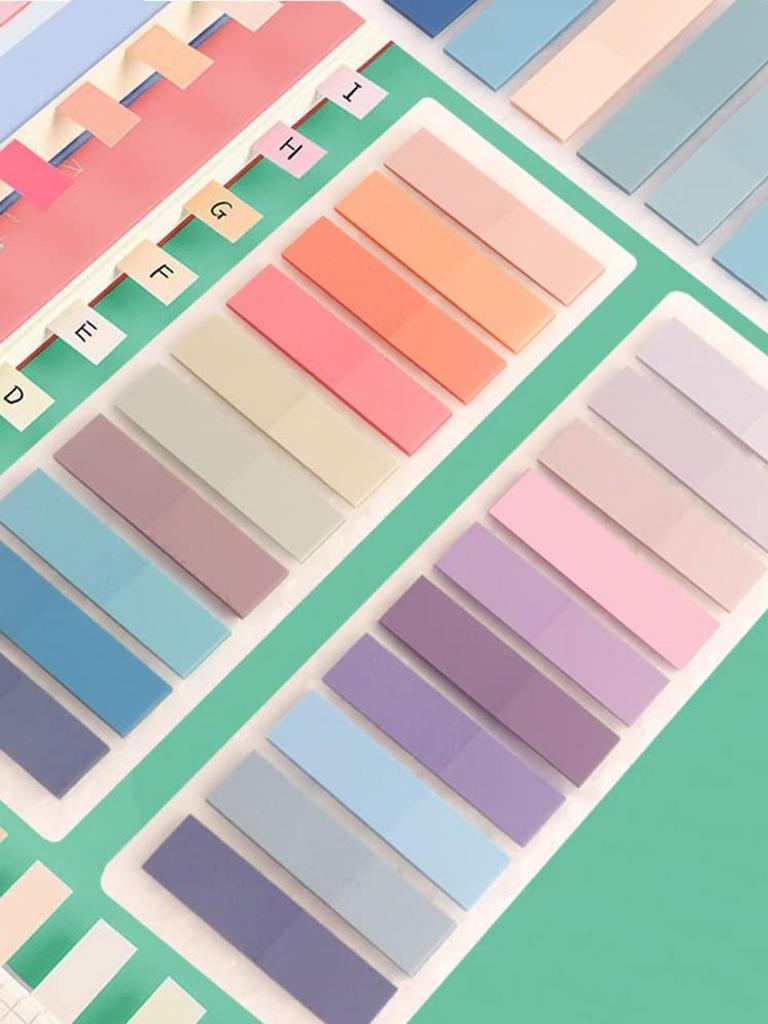 Morandi 60-Color Transparent Sticky Notes - Retro, Self-Adhesive, Compact Index Tabs In Stock