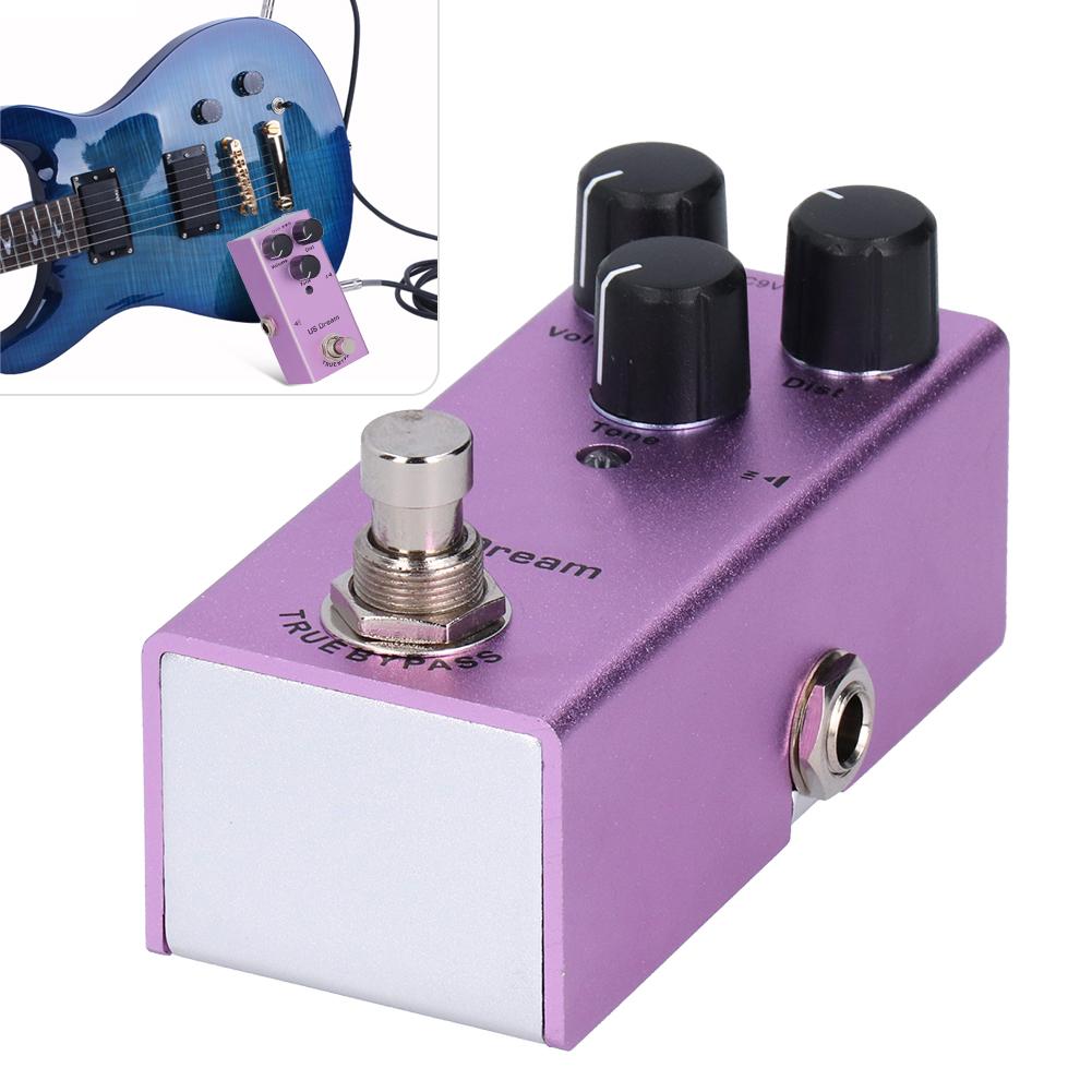 Педаль эффектов для электрогитары US Dream Distortion Mini True Bypass Фиолетовая DC 9V JDF‑4