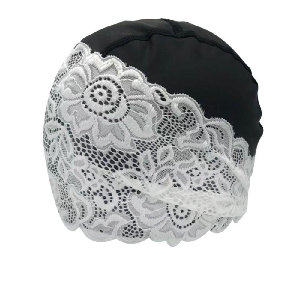 Long Hair Lace Swimming Cap Waterproof Bathing Cap Fashion Women Swim Cap Swim Pool