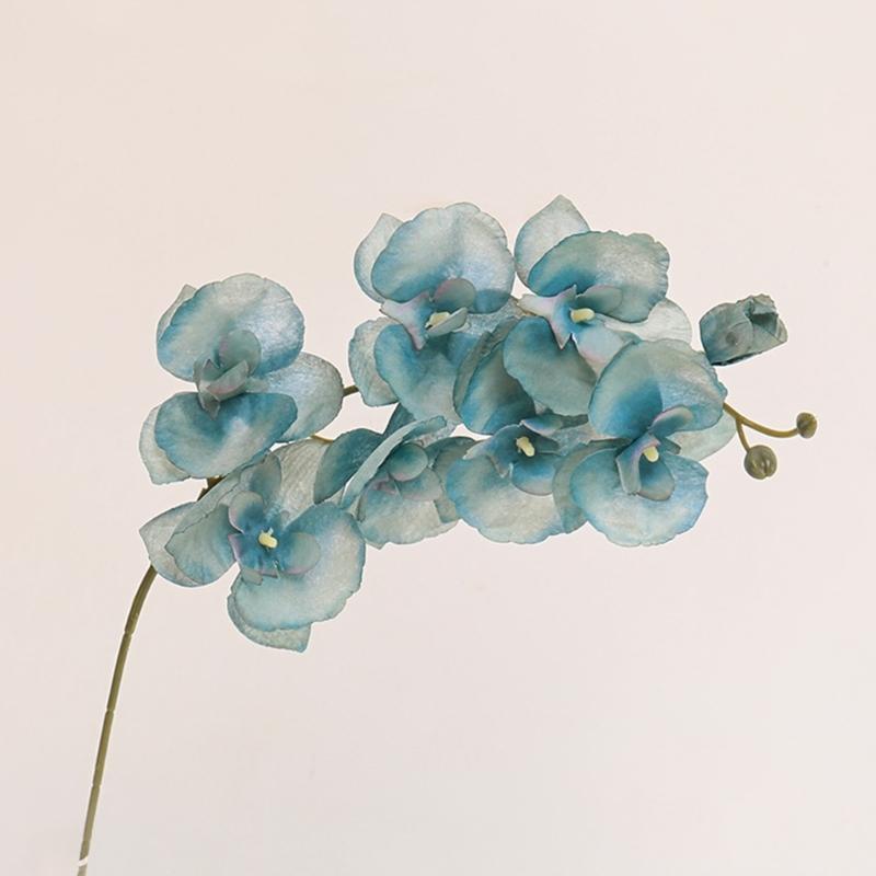 Реалистичная искусственная ветка орхидеи, шелковый цветок для постоянных свадебных композиций или для домашних ваз, украшение стола