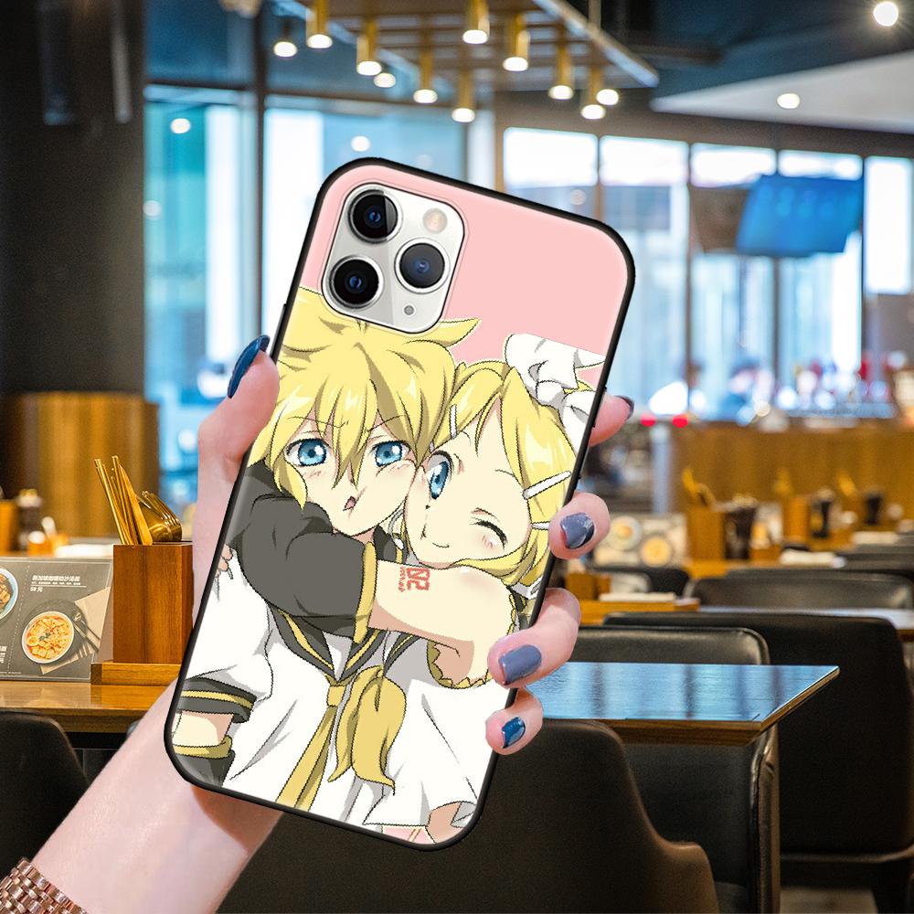 Телефон для Apple iPhone 13 12 11 Mini Pro Max SE XS XS XR 8 7 6 S плюс черная крышка водонепроницаемое мягкое кагамин Rin Vocaloid