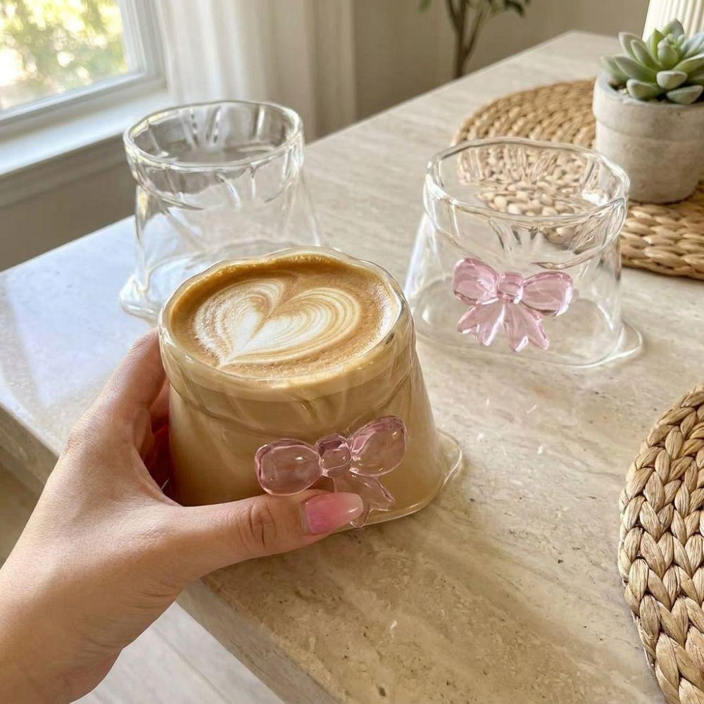 Transparent Cloth Bag Shaped Mug Heat-Resistant Espresso Cup Tea Cup Milk Glass Cup  Afternoon Tea