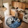 Beautiful Owl pattern round rug,Carpet Rug for Living Room Bedroom Playroom ,Non-slip Floor Mat,Holiday Gifts and Birthday Gifts.