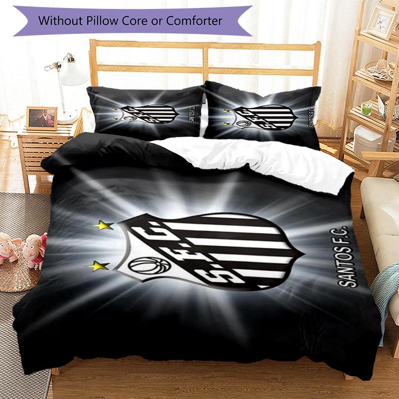Fc Crest Design Printed Pattern Duvet Cover Set – includes 1 duvet cover and 2 matching pillowcases Bedroom decor Christmas gifts