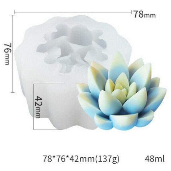 3D кактус суккуленты силиконовая форма для желе шоколада льда выпечки торта гипс воск бетон свеча DIY смоляная художественная форма