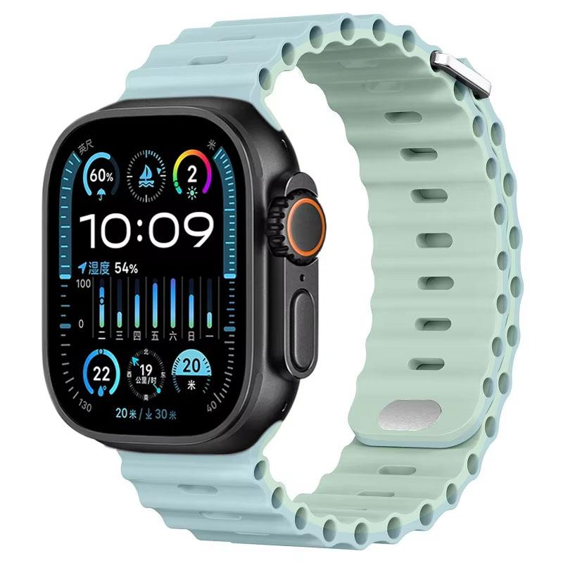 Силиконовый ремешок 'Океан' для Apple Watch Band Ultra 3/2 49мм 46мм 45мм 42мм 44мм 41мм Спортивный браслет iWatch 11 10 9 8 7 6 5 SE ремешок