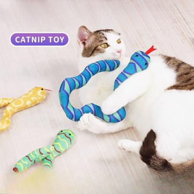 Игрушки для кошек Саморазвлечение для снятия скуки Кошачья мята Змея Расходует физическую силу для чистки зубов, Устойчивая к укусам дразнилка для котят, Кошачья палочка, Игрушка для питомца