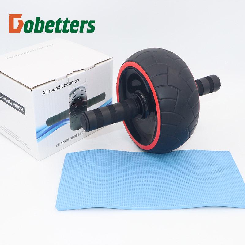 Non-Rebound Ab Wheel: Rubber Abdominal Muscle Roller for Fitness Training