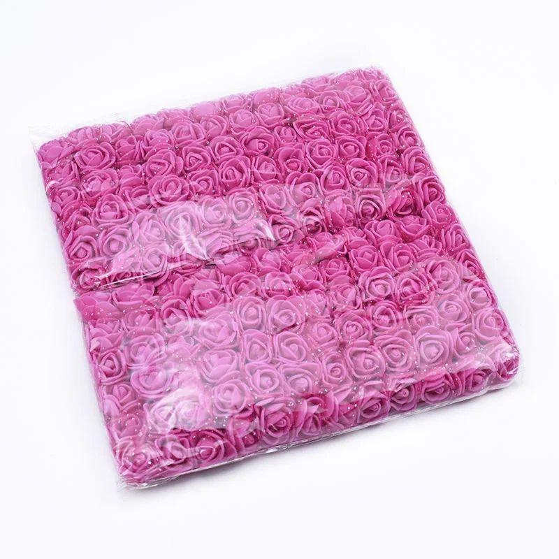 144 шт. Искусственный цветок из пенопластовой пряжи Роза Защита от ультрафиолета для улицы Рождественская садовая арка Венок Свадебный фестиваль Дом своими руками Коробка конфет