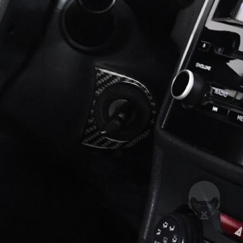 Аксессуары для автомобиля из настоящего углеродного волокна Накладка на панель запуска двигателя Мягкая наклейка для Subaru Forester SK 2024