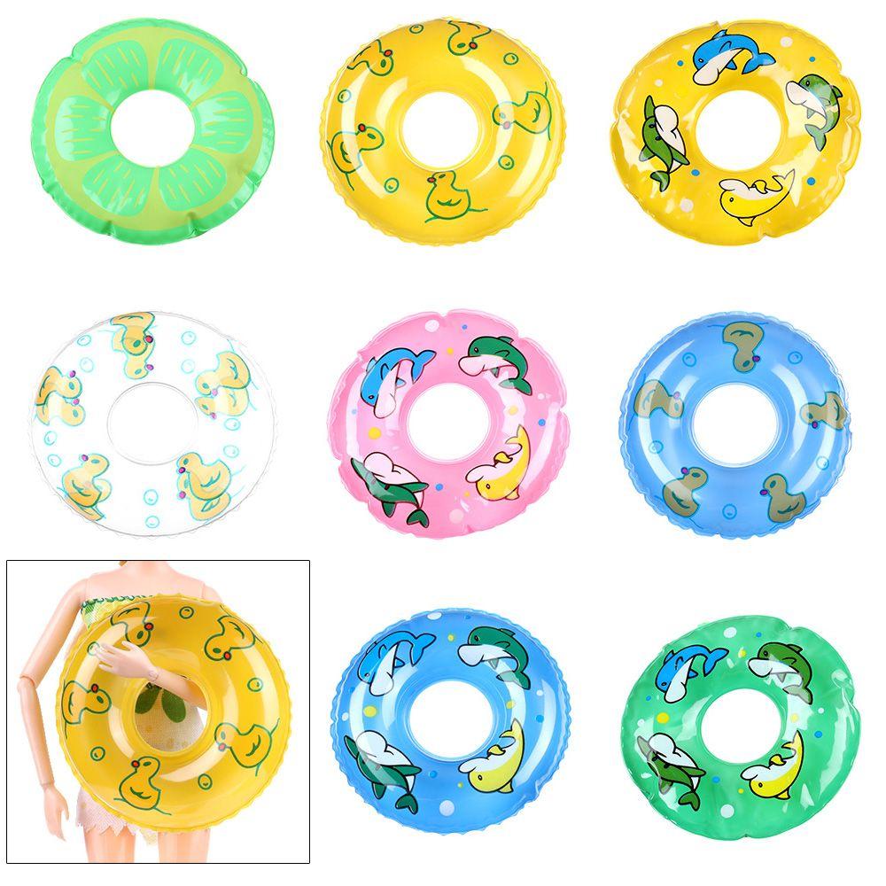 Игровой домик Кукольный домик Аксессуары Мультяшная кукла животное Спасательный круг Игрушка Спасательный жилет Миниатюрный плавательный круг