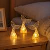 Calming Healing Underwater Tabletop Decor, Mermaid Tail Night Light, LED Glowing Crystal Candle Decor