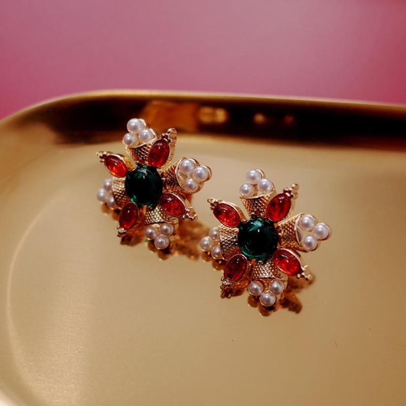 Винтажные дворцовые барочные геометрические серьги с драгоценными камнями женские вечерние украшения серьги для платья подарки