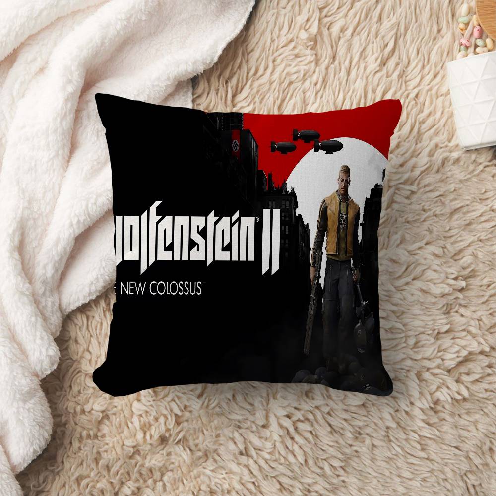 Wolfenstein Pillow Gifts Home Office Furnishings Bedroom Sofa Car Cushion Cover case xcm